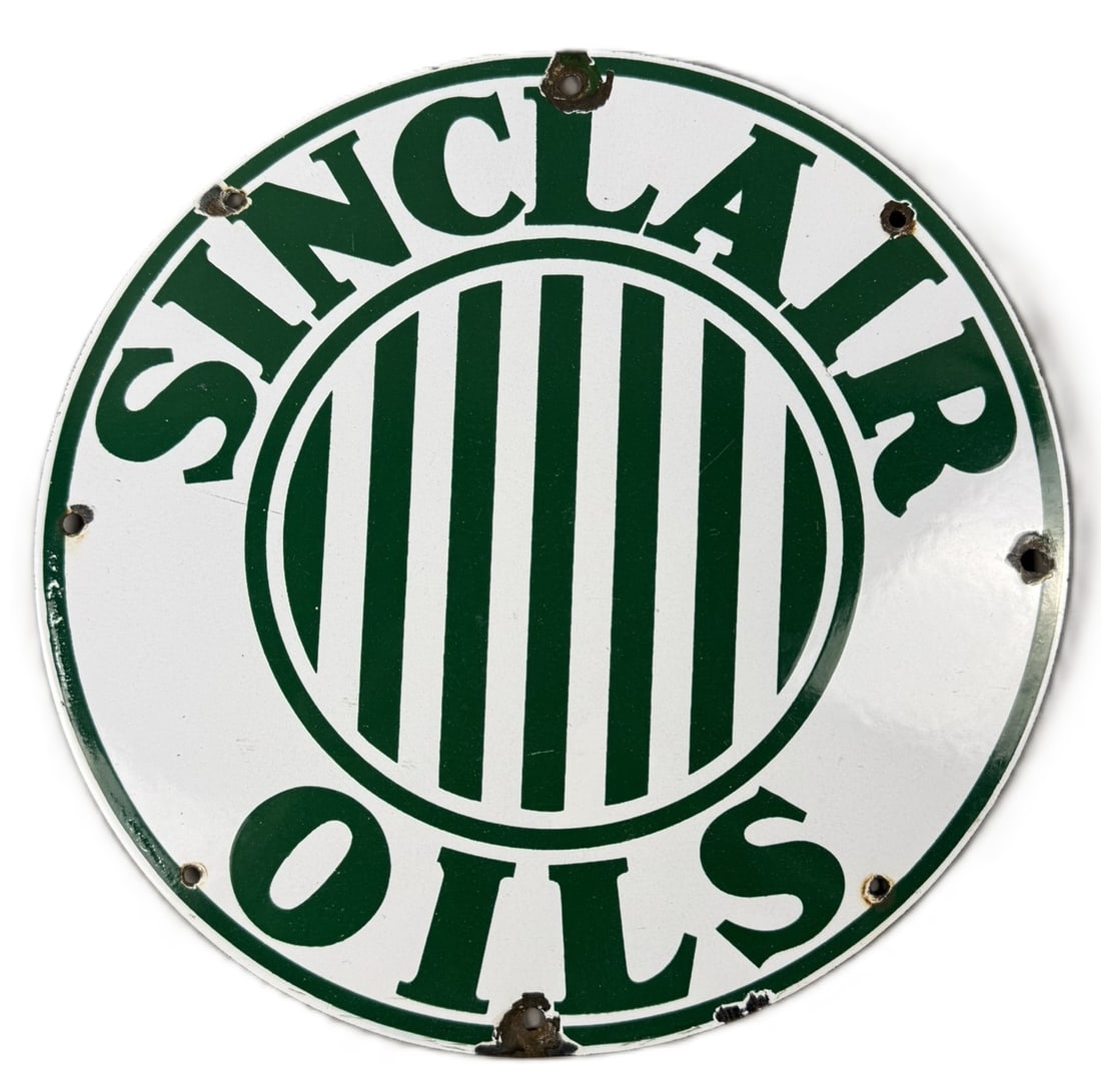 Sinclair Oils SSP Porcelain Advertising 12" Truck Door Sign (1 of 7)