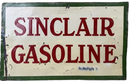 Sinclair Gasoline SST Tin Embossed Metal Advertising Sign