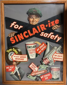 Sinclair-ize For Safety Cardboard Hanging Mobile Framed Store Display Sign