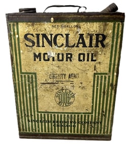 Sinclair Motor Oil Slim 1 Gallon 1920s Liberty Aero Airplane Oil Can