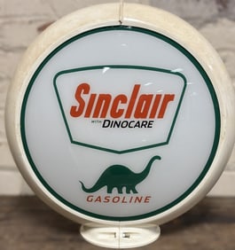 Sinclair w/ Dinocare Gasoline Gas Pump 13.5" Capco Globe