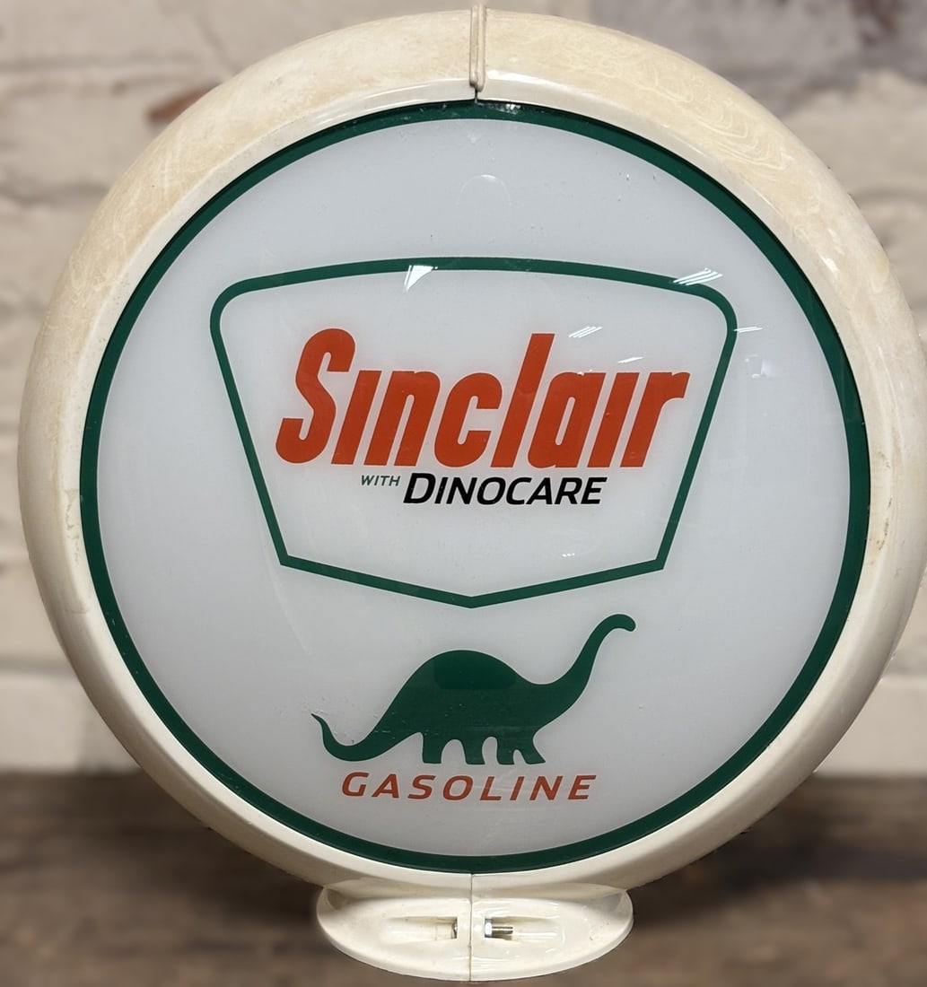 Sinclair w/ Dinocare Gasoline Gas Pump 13.5" Capco  Globe (1 of 11)