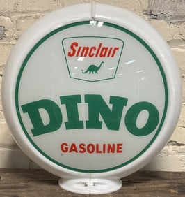 Sinclair Dino Gasoline 13.5" Gas Pump Globe w/ Capco Body