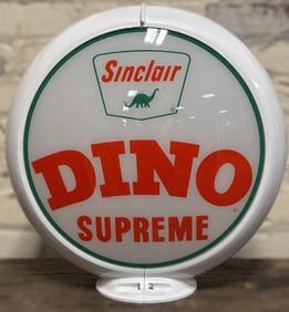 Sinclair Dino Supreme 13.5" Gas Pump Globe w/ Capco Body