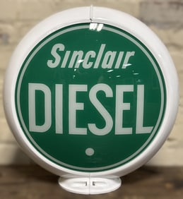 Sinclair Diesel Slanted 13.5" Gas Pump Globe w/ Capco Body