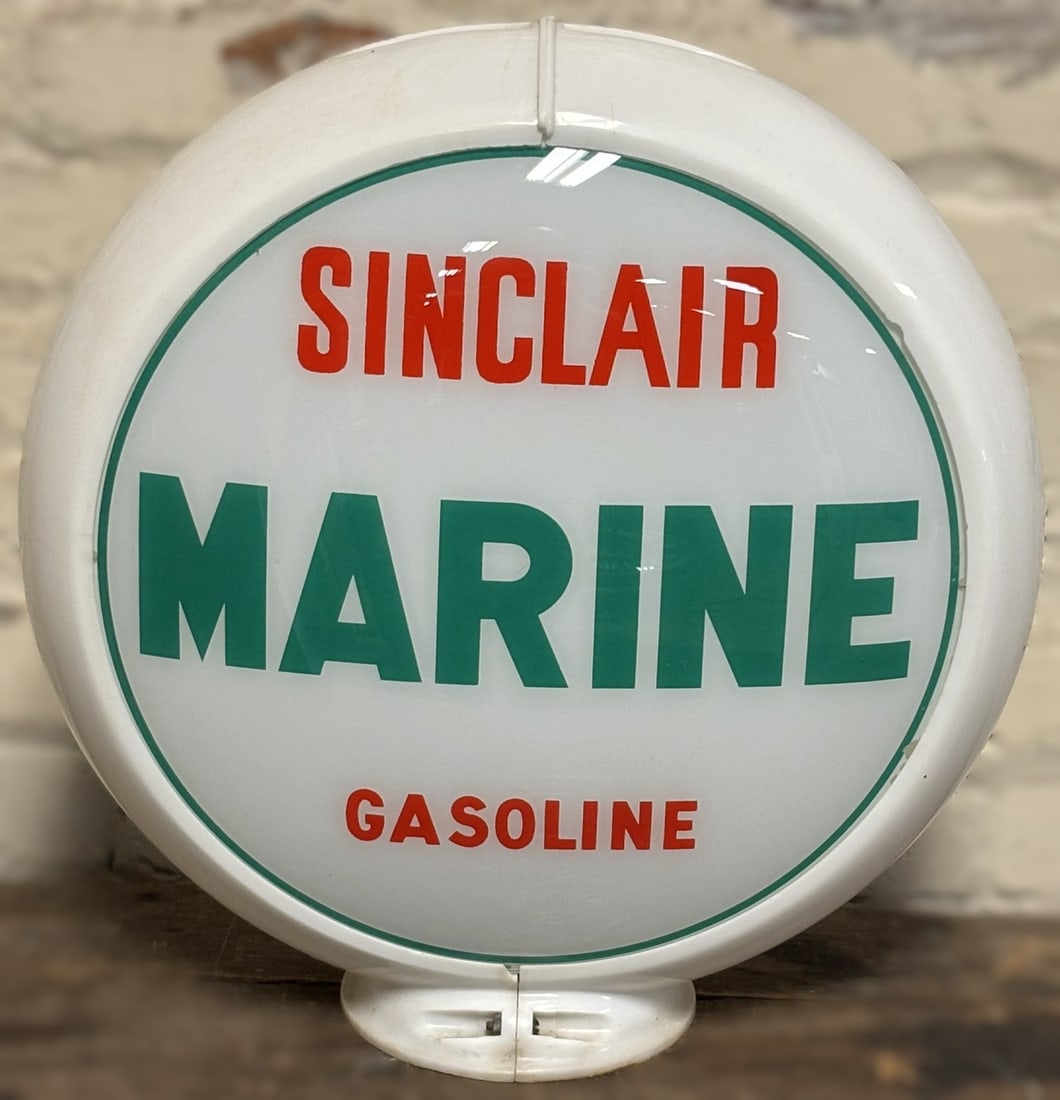 Sinclair Marine Gasoline 13.5" Gas Pump Globe w/ Capco Body (1 of 10)