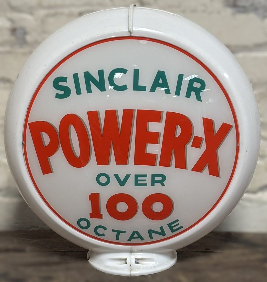 Sinclair Power-X Over 100 Octane 13.5" Gas Pump Globe w/ Capco Body (1 of 11)