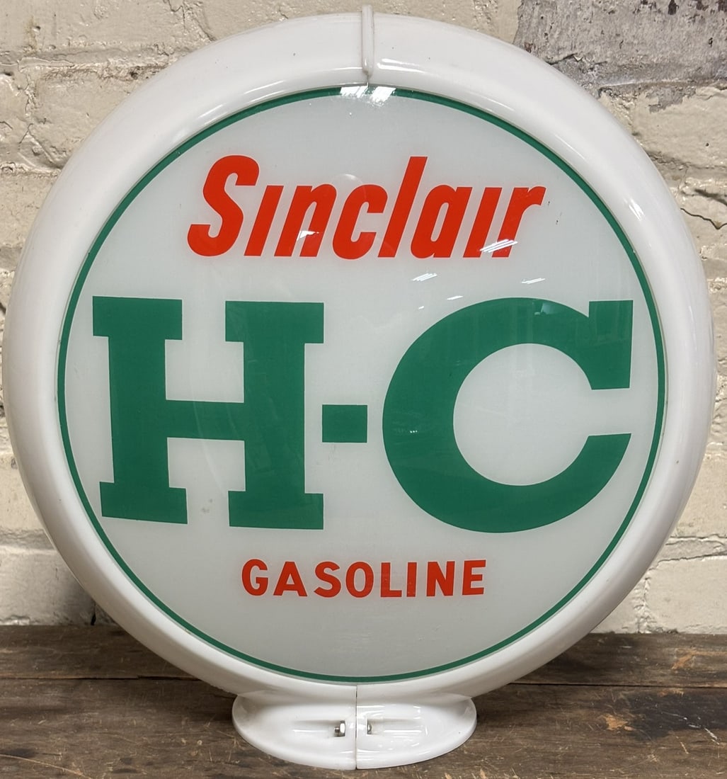 Sinclair H-C Gasoline 13.5" Gas Pump Globe w/ Capco Body (1 of 10)