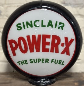 Sinclair Power-X The Super Fuel 13.5" Gas Pump Globe w/ Black Capco