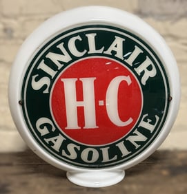 Sinclair H-C Gasoline Dark Green 13.5" Globe w/ Narrow Body