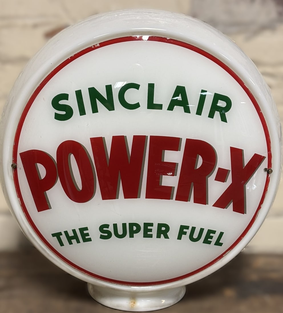 Sinclair Power-X The Super Fuel 13.5" Gas Pump Globe w/ Wide Body (1 of 14)