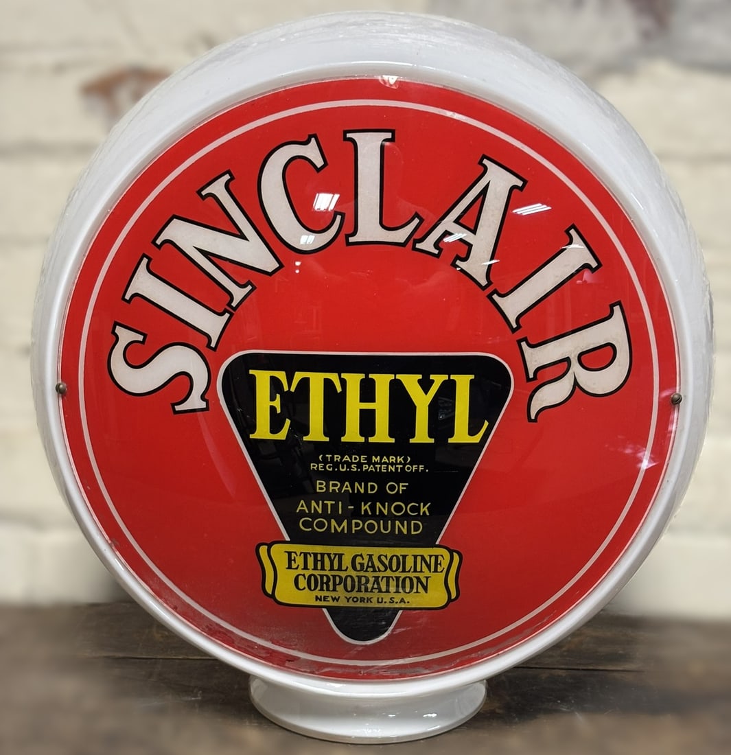 Sinclair Ethyl EGC 13.5" Gas Pump Globe on Wide Body (1 of 17)