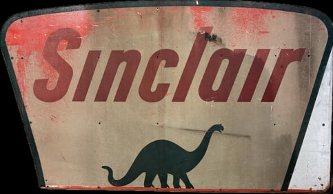 Sinclair 7' Original Reflective Paint Truck Panel Advertising Sign