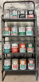 16 Quart Can Motor Oil Rolling Rack w/ Full Sinclar Cans