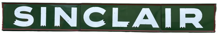 Sinclair 24' 3 Piece SSP Porcelain Gas Station Advertising Sign