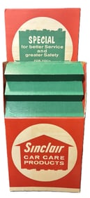 Sinclair Car Care Products Original Cardboard Advertising Can Display