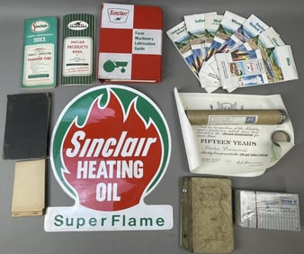 Lot 16 Original Sinclair Service Station Sticker Map Index & More