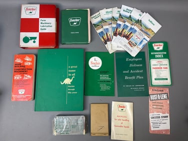 Lot 18 Original Sinclair Service Station Farm Guide Map Index & More