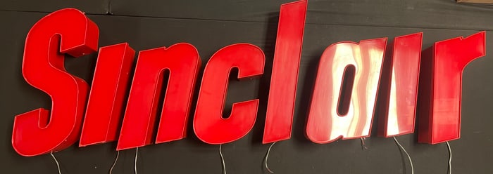 Sinclair Advertising Plastic Lighted 6' Advertising Gas Station Sign