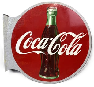 Coca Cola DST Painted Metal Advertising Flange Sign