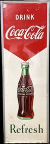 Drink Coca Cola Refresh SST Self Framed Tin Metal Sign