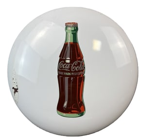Coca Cola SSP Porcelain 24" Coke Button Soda Pop Sign
