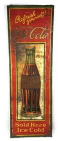 Refresh Yourself Drink Coca Cola Sold Here Ice Cold SST Sign