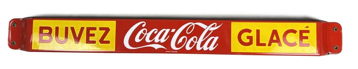 Buvez Coca Cola Glace Porcelain Advertising Door Push Sign