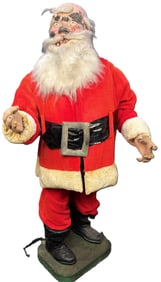 Rare Working 1940s Mechanical Coca Cola Santa Claus Store Display