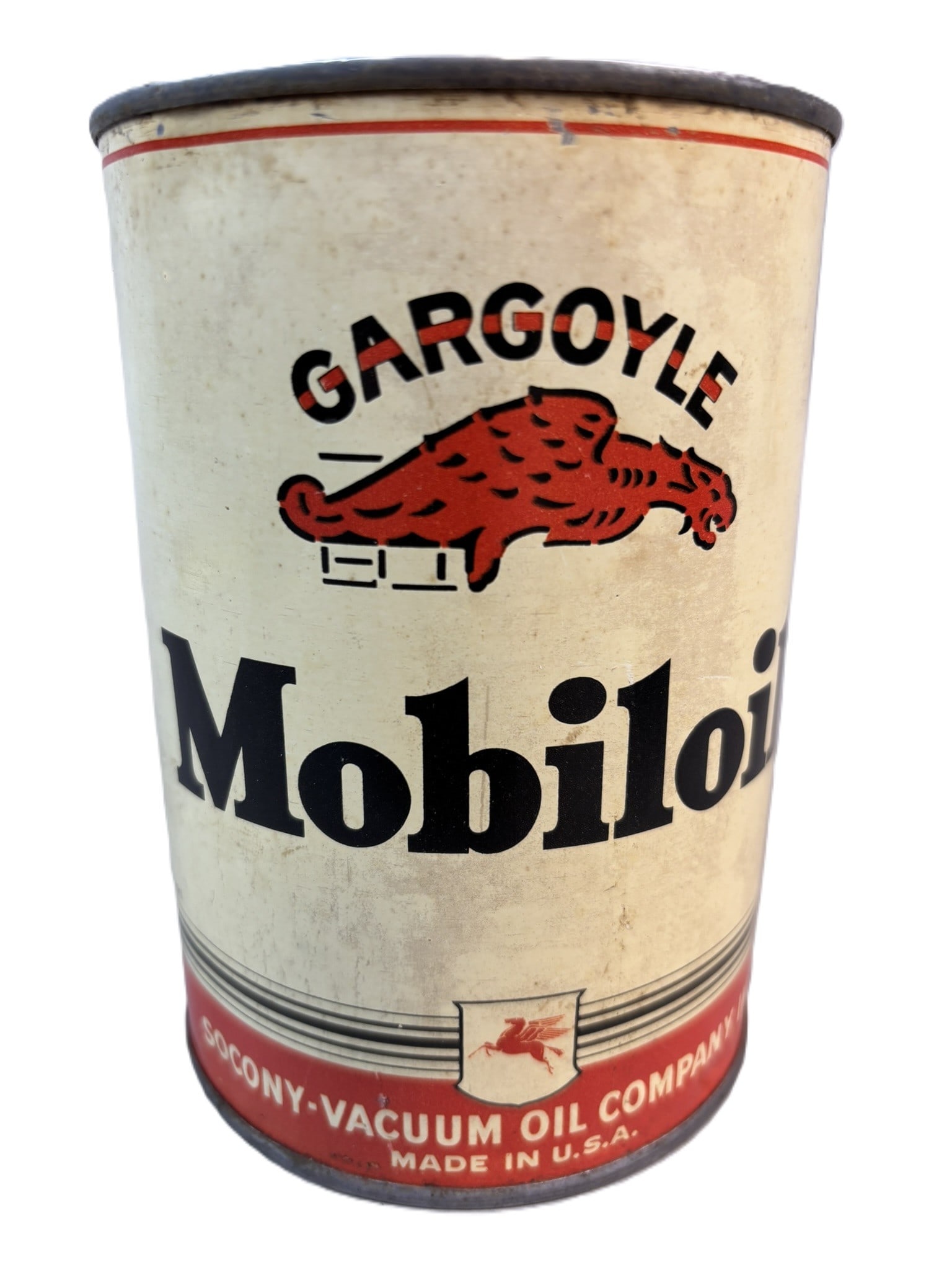 Gargoyle Mobiloil Socony Vacuum Oil Arctic Quart Can (1 of 9)