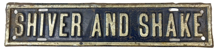 Shiver And Shake Original Embossed License Plate Topper