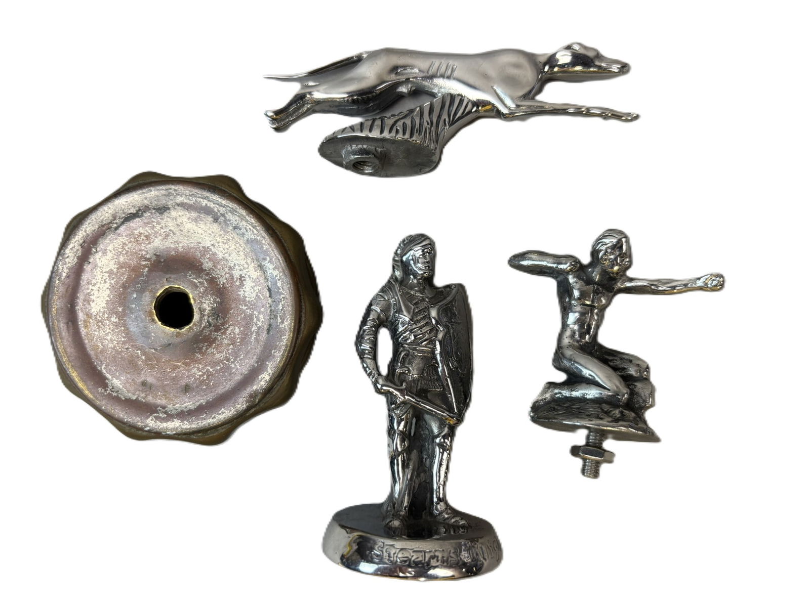Lot 4 Antique 20s-30s Hood Ornament Mascots Greyhound Knight (1 of 17)