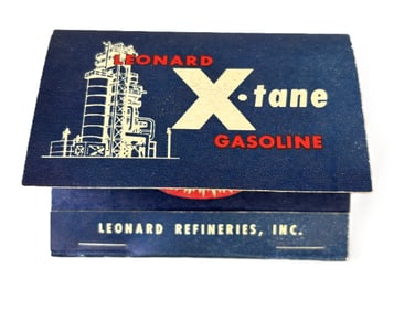 Leonard X-Tane Gasoline NOS 50s Golf Score Card w/ Tees