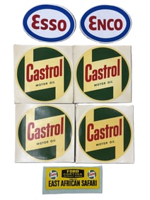 Lot 7 Castrol Ford & Enc 1960s NOS Race Car Stickers