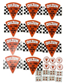 Lot 24 NOS Original Oilzum HP Racing Oil Race Car Stickers