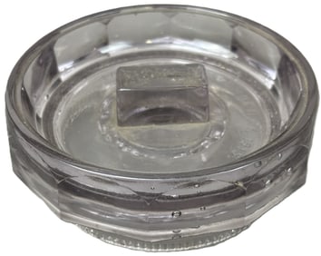 Rare Antique Pat'd Dec 7 1915 Purple Glass Tire Hub Ashtray