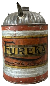Eureka 1920s American Can Co New York 1 Gallon Metal Oil Can