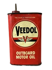 Veedol Outboard Motor Oil Original Flying V Quart Can