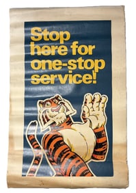 Esso Stop Here For One Stop Service Original 70s Poster