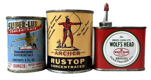 Lot 3 Wolf's Head Lead Top Oiler Super Lube & Archer Rustop