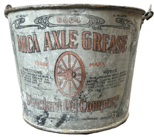 Mica Axle Grease Standard Oil Co Original 1920s 10LB Metal Bucket