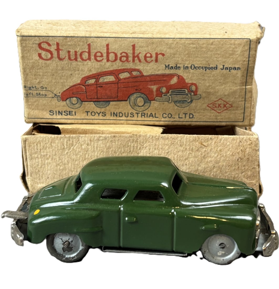 Sinsei Toys Industrial Co Studebaker 50s Tin Lito Car w/ Orig Box: See all photos for a better idea on condition. All items are sold as-is, where-is! This is a simulcast auction event, with in house bidding offered, along with multiple online bidding platforms. If yo