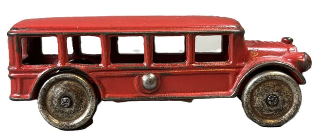 Antique Original Red Paint 5" AC Williams Touring Bus