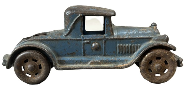 Original Blue Painted 6" Arcade Touring Sedan Cast Iron Toy Car