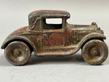 Original Paint 1920s Cast Iron 2 Door Coupe 4" Toy Car