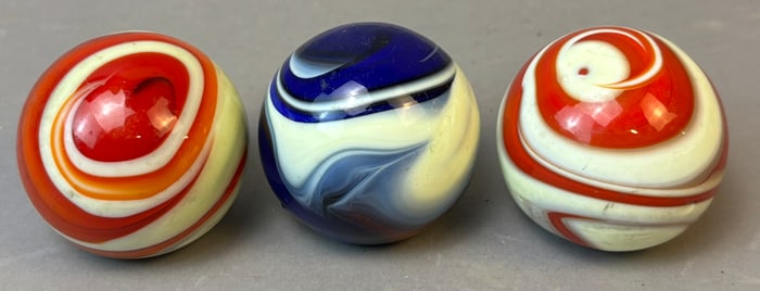 3 Original Uranium Glass Art Deco Era Shift Knobs