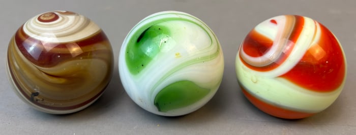 3 Original Uranium Glass Art Deco Era Shift Knobs