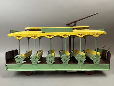Antique 20s City Hall Park 175 Union Depot Trolley Windup Toy
