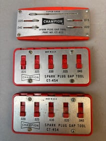3 1960s Champion Spark Plug Gap Tool Part 413 454