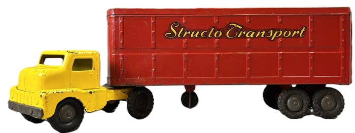 Structo Auto Transport Original Pressed Steel Semi Hauler Truck